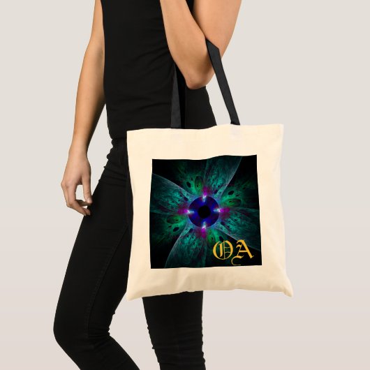 De Abstracte kunstmonogram van het oog Tote Bag (Voorkant (product))