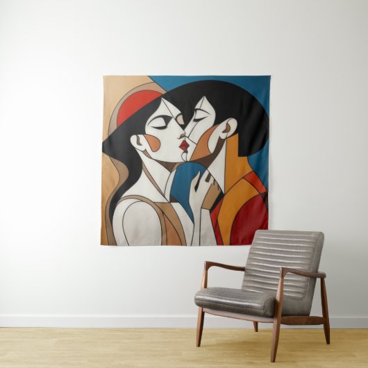 De Abstracte kus Wandkleed (In situ)