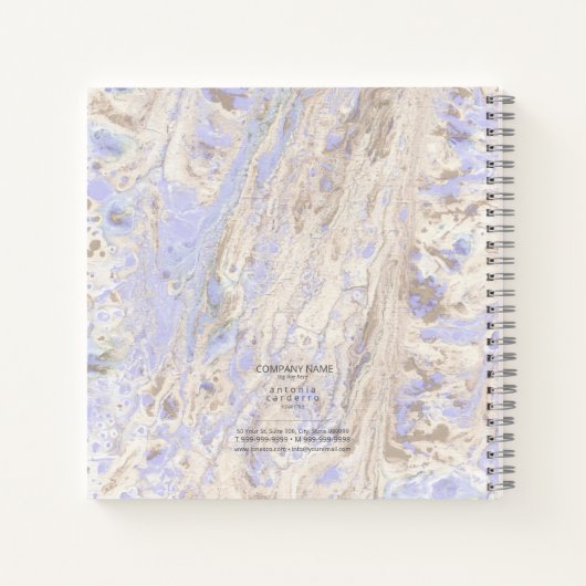 De Abstracte Lavender van de Textuur van de Stroom Notitieboek (Achterkant)