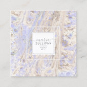 De Abstracte Lavender van de Textuur van de Stroom Vierkante Visitekaartje (Voorkant)