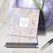 De Abstracte Lavender van de Textuur van de Stroom Vierkante Visitekaartje