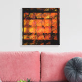 De Abstracte muur zwart-wit Canvas Afdruk (Insitu (Woonkamer))