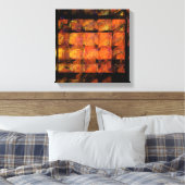 De Abstracte muur zwart-wit Canvas Afdruk (Insitu (Slaapkamer))