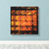 De Abstracte muur zwart-wit Canvas Afdruk (Insitu (Houten vloer))