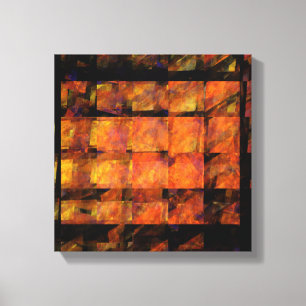 De Abstracte muur zwart-wit Canvas Afdruk