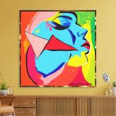 De Abstracte muze gestrekte canvasprint Canvas Afdruk (Insitu (Woonkamer))