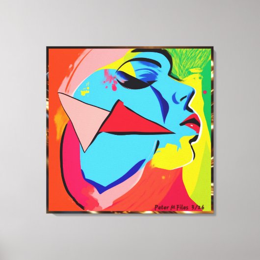 De Abstracte muze gestrekte canvasprint Canvas Afdruk (Voorkant)