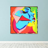 De Abstracte muze gestrekte canvasprint Canvas Afdruk (Insitu (Houten vloer))