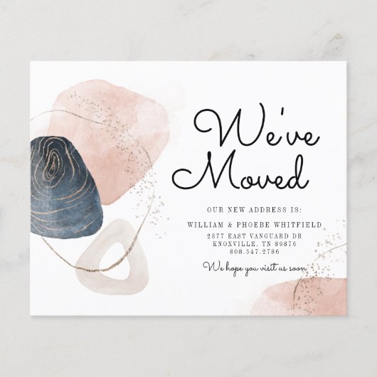 De Abstracte Nieuwe Aankondiging van de Verplaatsi (Voorkant)