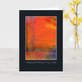 De abstracte Oranje het Schilderen Kaart van de (Gele Bloem)