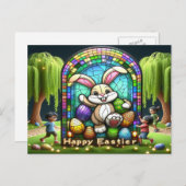 De Abstracte paashaas ideationeel Feestdagenkaart (Voorkant / Achterkant)