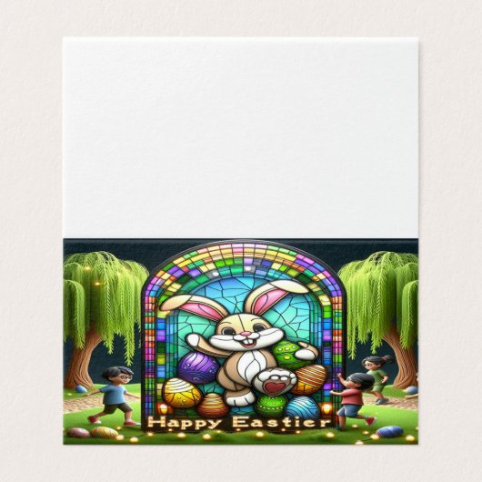 De Abstracte paashaas ideationeel Kaart (Buitenkant ongevouwen)