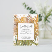 De Abstracte Pampas Grass Wedding sparen de Datum (Staand voorkant)