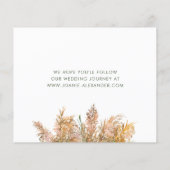 De Abstracte Pampas Grass Wedding sparen de Datum (Achterkant)