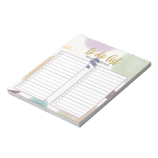 De Abstracte penseelstreken van het deeg verkeren Notitieblok (Linkerzijde)