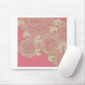 de abstracte roze patroon bloemenkleur muismat (Met muis)