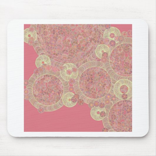 de abstracte roze patroon bloemenkleur muismat (Voorkant)
