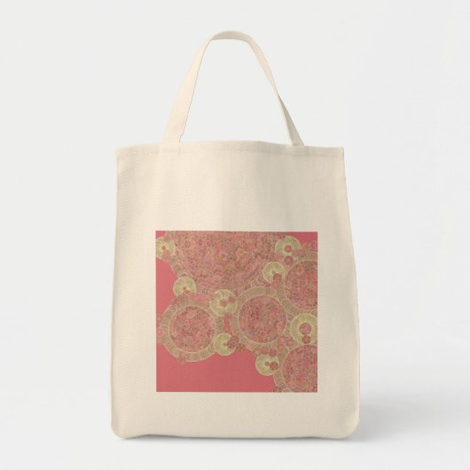 de abstracte roze patroon bloemenkleur tote bag (Voorkant)