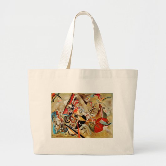 De Abstracte samenstelling van Kandinsky Grote Tote Bag (Voorkant)