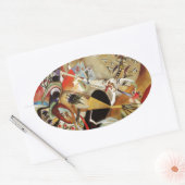 De Abstracte samenstelling van Kandinsky Ovale Sticker (Envelop)