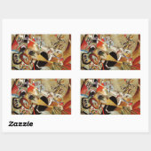 De Abstracte samenstelling van Kandinsky Rechthoekige Sticker (Vel)