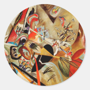 De Abstracte samenstelling van Kandinsky Ronde Sticker