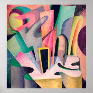 De abstracte samenstelling wordt met waterverven g poster