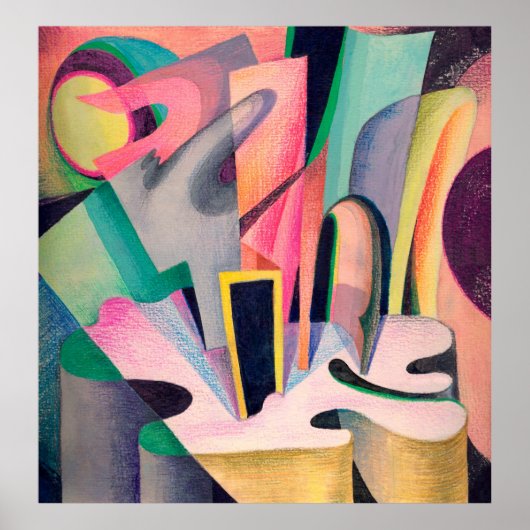 De abstracte samenstelling wordt met waterverven g poster (Voorkant)