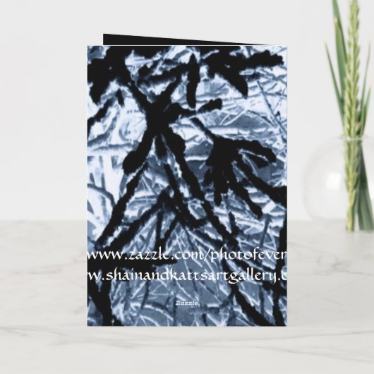 De abstracte SneeuwBoom vertakt zich Kaart (Achterkant)