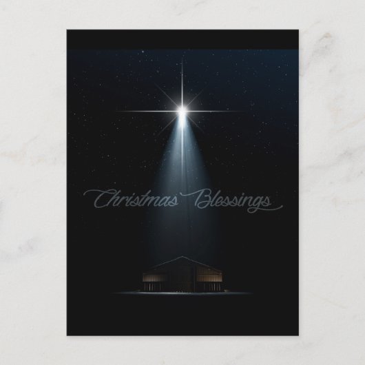 De abstracte Stal en de Ster van de Geboorte van Feestdagenkaart (Voorkant)