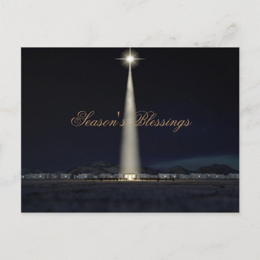 De abstracte Stal en de Ster van de Geboorte van Feestdagenkaart (Voorkant)