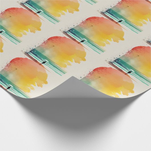 De Abstracte strand-kunst van Waves binnenlopen Cadeaupapier (Hoek)