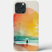 De Abstracte strand-kunst van Waves binnenlopen Case-Mate iPhone Case (Achterkant)