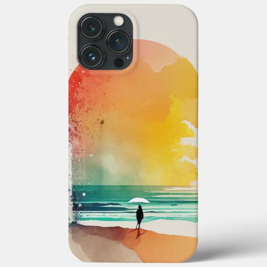 De Abstracte strand-kunst van Waves binnenlopen Case-Mate iPhone Case (Achterkant)
