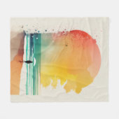 De Abstracte strand-kunst van Waves binnenlopen Fleece Deken (Voorkant (Horizontaal))