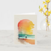 De Abstracte strand-kunst van Waves binnenlopen Kaart (Gele Bloem)