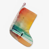 De Abstracte strand-kunst van Waves binnenlopen Kleine Kerstsok (Voorkant (Hangend))