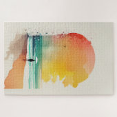 De Abstracte strand-kunst van Waves binnenlopen Legpuzzel (Horizontaal)