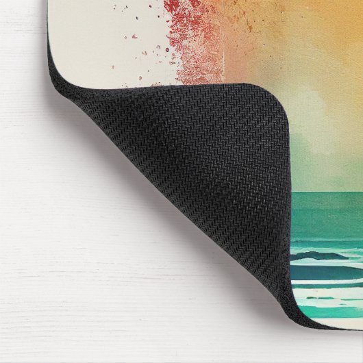 De Abstracte strand-kunst van Waves binnenlopen Muismat (Hoek)