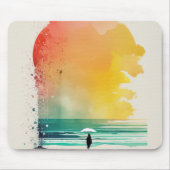De Abstracte strand-kunst van Waves binnenlopen Muismat (Voorkant)