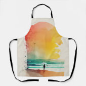 De Abstracte strand-kunst van Waves binnenlopen Schort (Voorkant)