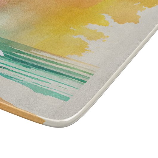 De Abstracte strand-kunst van Waves binnenlopen Snijplank (Hoek)