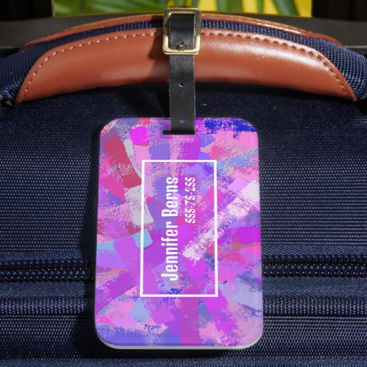 De abstracte textuur van de Slagen van de Borstel. Bagagelabel (Voorkant Insitu 2)