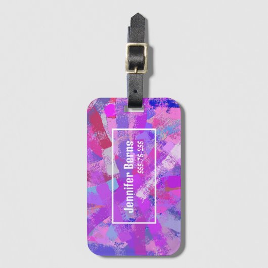 De abstracte textuur van de Slagen van de Borstel. Bagagelabel (Voorkant (verticaal))