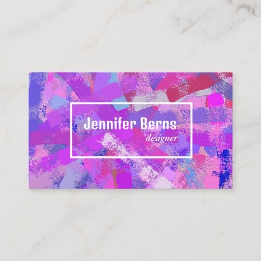 De abstracte textuur van de Slagen van de Borstel. Visitekaartje (Voorkant)