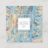 De Abstracte Textuur van de Stroom van de verf Bla Vierkante Visitekaartje (Voorkant)