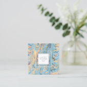 De Abstracte Textuur van de Stroom van de verf Bla Vierkante Visitekaartje (Staand voorkant)