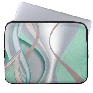 De abstracte Tornado van de Munt van de Chocolade Laptop Sleeve