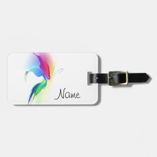 De abstracte Verf ploetert Vlinder Bagagelabel