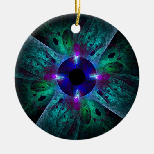 De Abstracte versiering van de oogkunst Keramisch Ornament (Voorkant)
